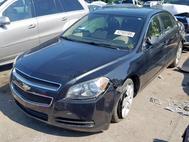 1G1ZA5EU1CF285881 - 2012 CHEVROLET MALIBU LS BLACK photo 2