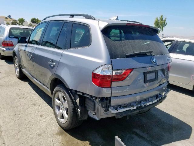 WBXPC934X7WF26836 - 2007 BMW X3 3.0SI GRAY photo 3