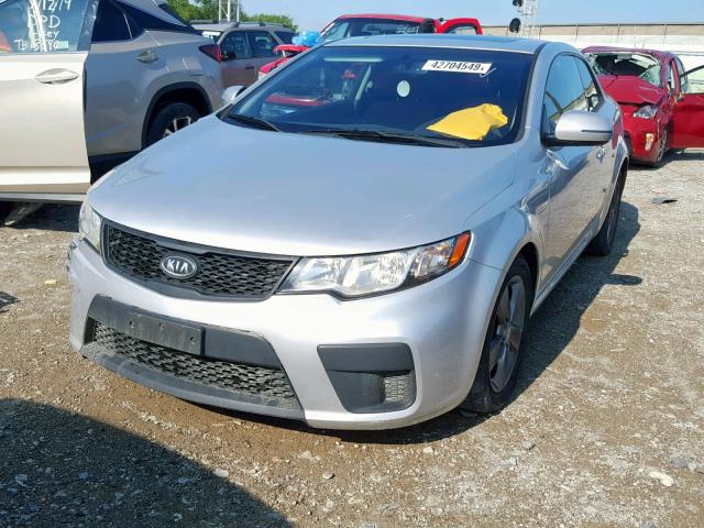 KNAFU6A26C5591408 - 2012 KIA FORTE EX SILVER photo 2