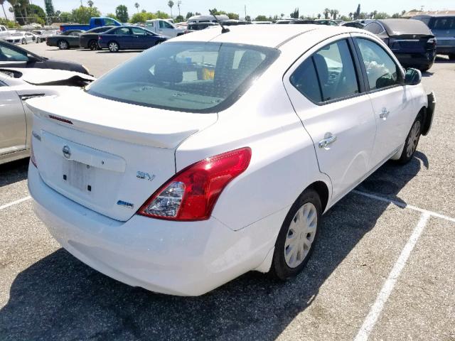 3N1CN7AP4DL860112 - 2013 NISSAN VERSA S WHITE photo 4