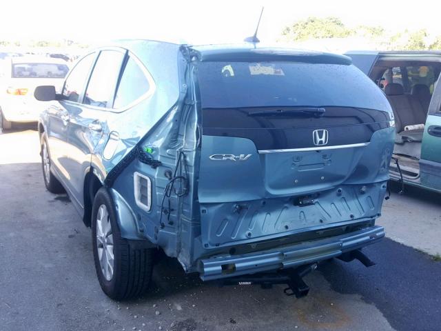 2HKRM3H75EH533163 - 2014 HONDA CR-V EXL TEAL photo 3