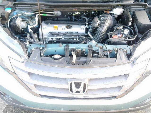 2HKRM3H75EH533163 - 2014 HONDA CR-V EXL TEAL photo 7