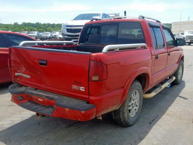 1GTDT13X34K111174 - 2004 GMC SONOMA RED photo 4