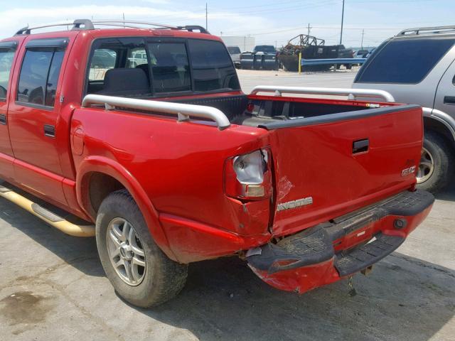 1GTDT13X34K111174 - 2004 GMC SONOMA RED photo 9