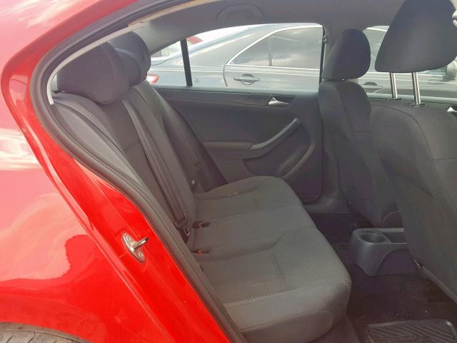 3VW2K7AJ8BM378860 - 2011 VOLKSWAGEN JETTA BASE 红色 照片 6