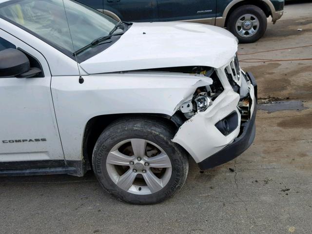 1C4NJDBBXED622114 - 2014 JEEP COMPASS SP თეთრი ფოტო 9