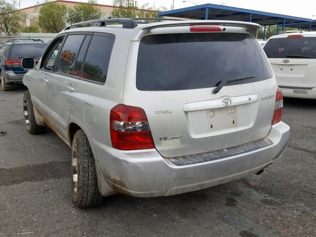 JTEEP21A850076086 - 2005 TOYOTA HIGHLANDER SILVER photo 3