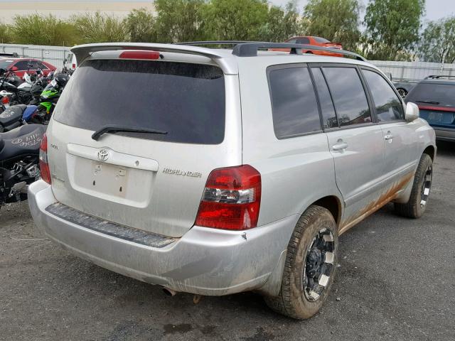 JTEEP21A850076086 - 2005 TOYOTA HIGHLANDER SILVER photo 4