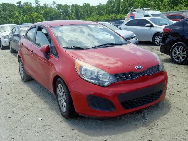 KNADM5A32D6205718 - 2013 KIA RIO LX RED photo 1