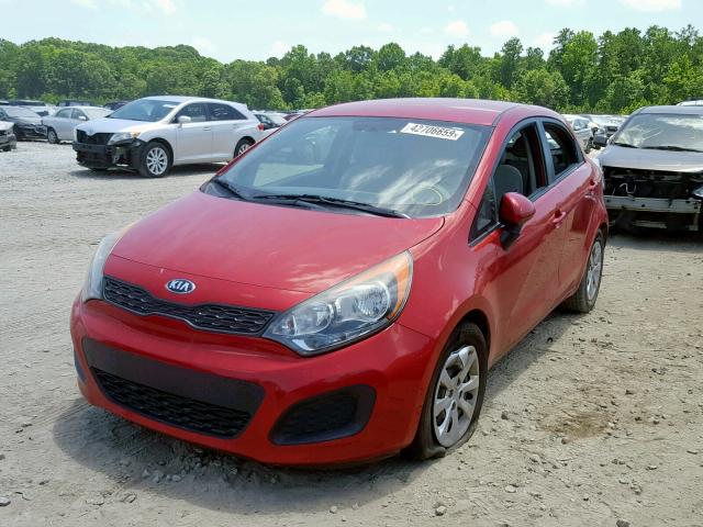 KNADM5A32D6205718 - 2013 KIA RIO LX RED photo 2