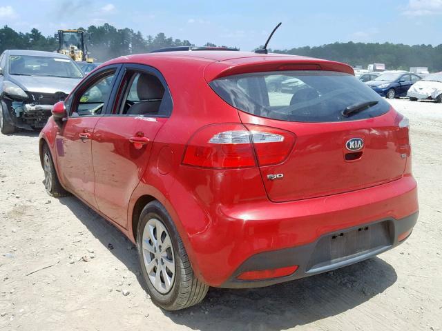 KNADM5A32D6205718 - 2013 KIA RIO LX RED photo 3