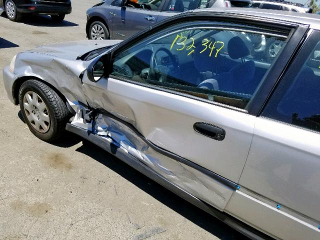 2HGEJ6347WH122543 - 1998 HONDA CIVIC DX SILVER photo 9