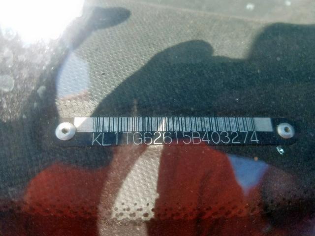 KL1TG62615B403274 - 2005 CHEVROLET AVEO LT BLUE photo 10