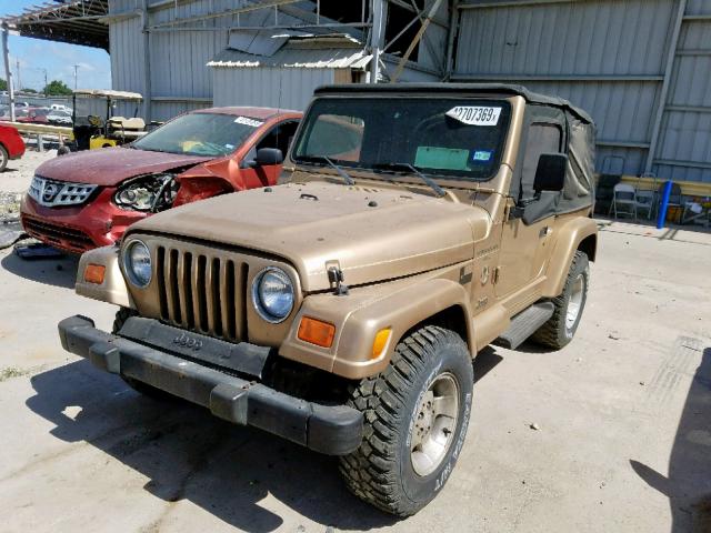 1J4FA59S1YP749380 - 2000 JEEP WRANGLER / BEIGE photo 2