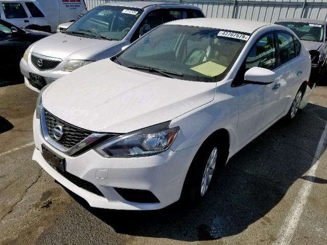 3N1AB7AP1GL681689 - 2016 NISSAN SENTRA S WHITE photo 2