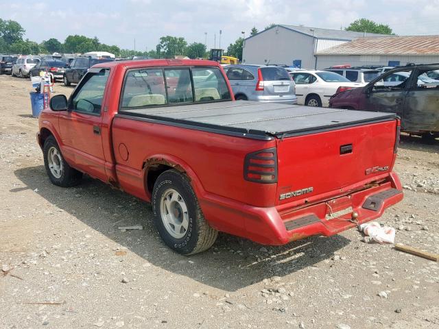 1GTCS14Z8SK522470 - 1995 GMC SONOMA RED photo 3