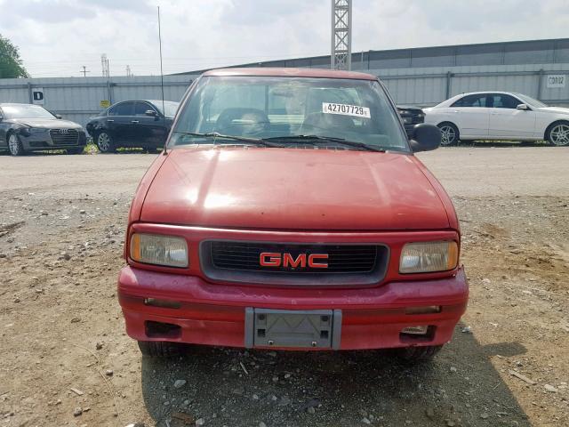 1GTCS14Z8SK522470 - 1995 GMC SONOMA RED photo 9