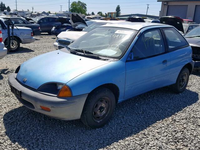 2C1MR2261S6776939 - 1995 GEO METRO BASE BLUE photo 2