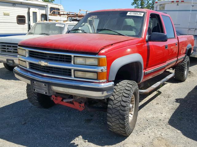 1GCHK33N1SF000725 - 1995 CHEVROLET GMT-400 K3 RED photo 2