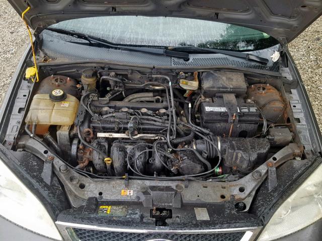 1FAHP34N06W112914 - 2006 FORD FOCUS ZX4 GRAY photo 7