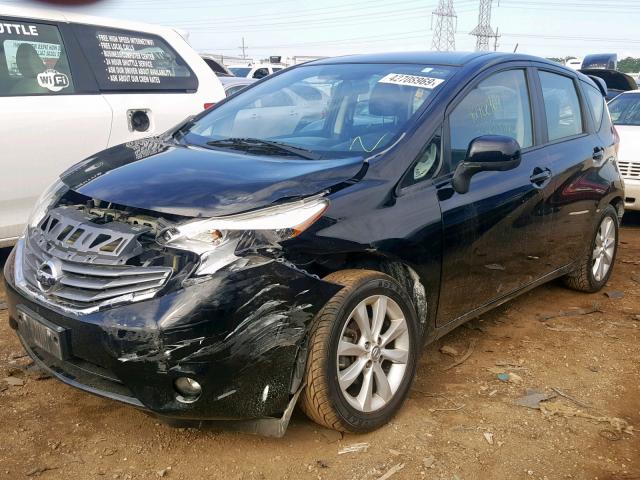 3N1CE2CP3EL352490 - 2014 NISSAN VERSA NOTE BLACK photo 2