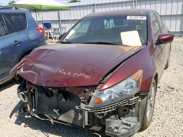 1HGCP2F82BA080031 - 2011 HONDA ACCORD EXL MAROON photo 2