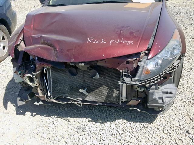 1HGCP2F82BA080031 - 2011 HONDA ACCORD EXL MAROON photo 9