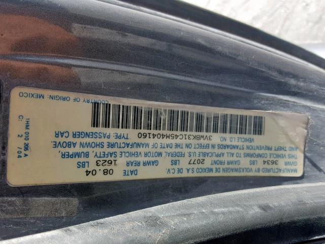 3VWBK31C45M404160 - 2005 VOLKSWAGEN NEW BEETLE CHARCOAL photo 10