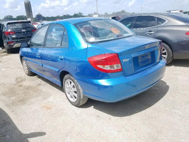 KNADC125656384343 - 2005 KIA RIO BLUE photo 3