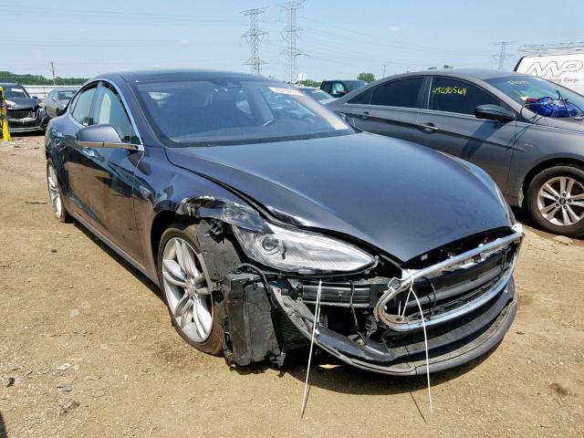 5YJSA1H21FF081361 - 2015 TESLA MODEL S 85 GRAY photo 1