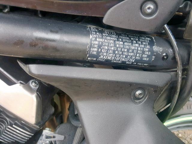 JKAENEB16FDA02764 - 2015 KAWASAKI EN650 B 黑色 照片 10