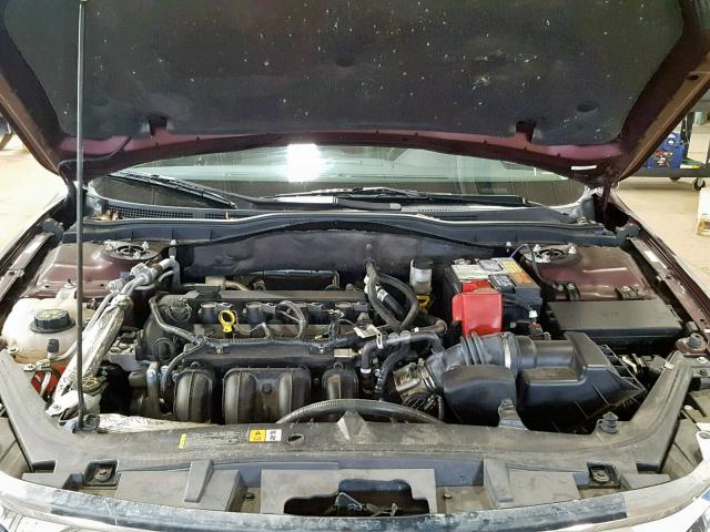 3FAHP0JA2CR450412 - 2012 FORD FUSION SEL MAROON photo 7