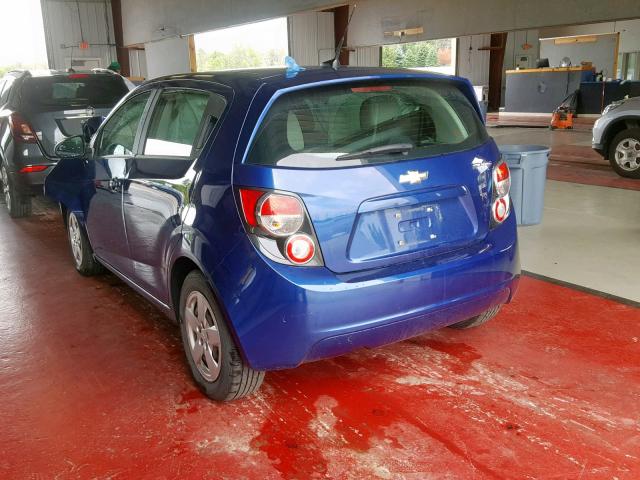 1G1JA6SH5E4136589 - 2014 CHEVROLET SONIC LS BLUE photo 3