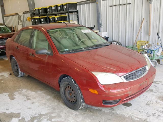 1FAHP34N55W196971 - 2005 FORD FOCUS ZX4 MAROON photo 1