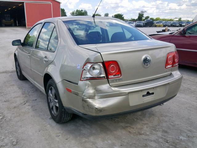 3VWTK49M78M652205 - 2008 VOLKSWAGEN CITY JETTA BEIGE photo 3