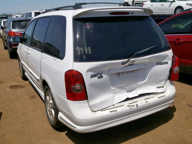 JM3LW28J230341173 - 2003 MAZDA MPV WAGON WHITE photo 3