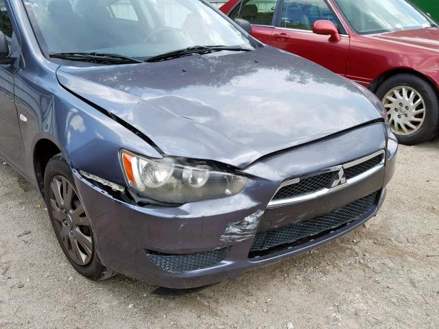 JA3AU16U49U010852 - 2009 MITSUBISHI LANCER DE GRAY photo 9