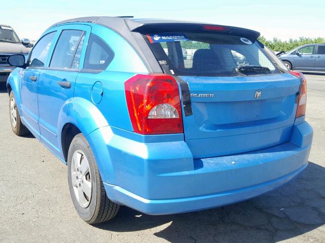 1B3HB28BX8D625316 - 2008 DODGE CALIBER BLUE photo 3