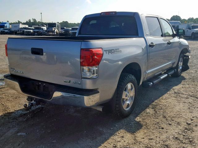 5TFDW5F12BX159447 - 2011 TOYOTA TUNDRA CRE SILVER photo 4