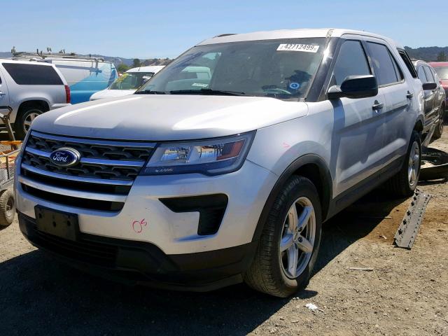 1FM5K7B83JGB09911 - 2018 FORD EXPLORER SILVER photo 2