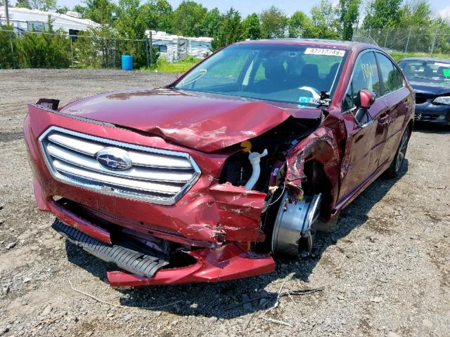 4S3BNEN62H3044368 - 2017 SUBARU LEGACY 3.6 RED photo 2