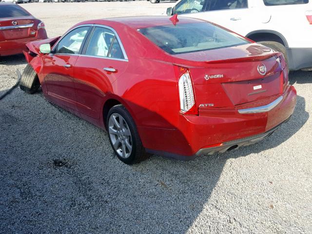 1G6AB5R36D0106230 - 2013 CADILLAC ATS LUXURY RED photo 3