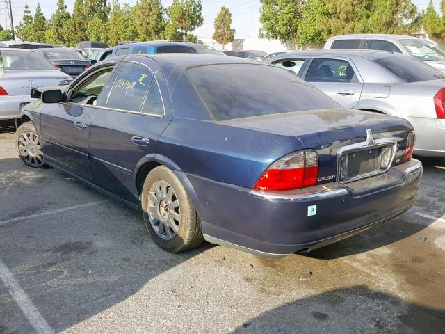 1LNHM86S64Y642756 - 2004 LINCOLN LS BLUE photo 3