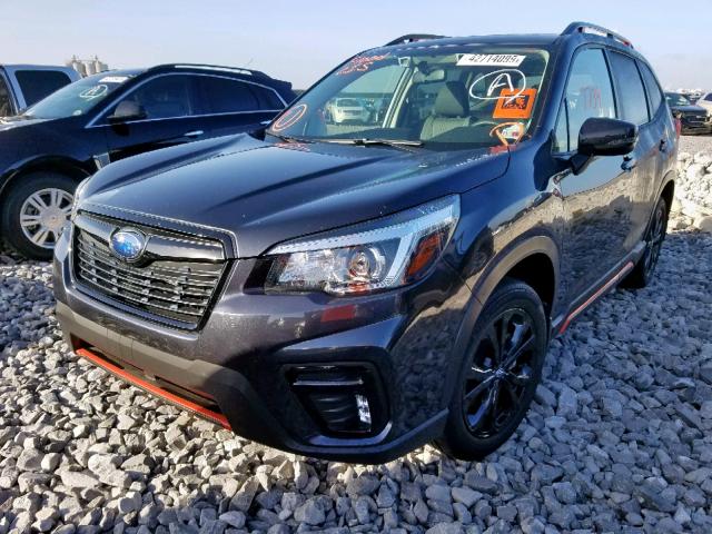 JF2SKAPC2KH423273 - 2019 SUBARU FORESTER S GRAY photo 2