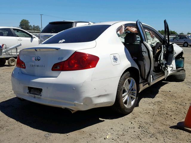 JN1CV6AP7CM934153 - 2012 INFINITI G37 BASE WHITE photo 4