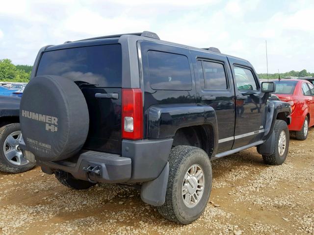 5GTEN13E598104656 - 2009 HUMMER H3 BLACK photo 4