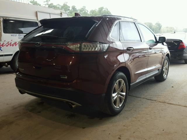 2FMTK3J90FBB15089 - 2015 FORD EDGE SEL BROWN photo 4