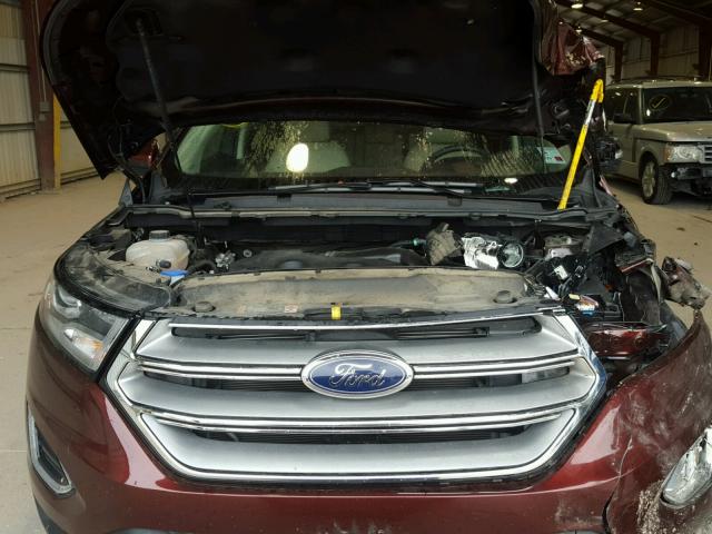 2FMTK3J90FBB15089 - 2015 FORD EDGE SEL BROWN photo 7