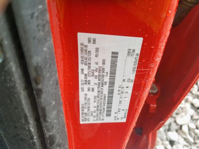 1FT7W2BT3HED05667 - 2017 FORD F250 SUPER RED photo 10