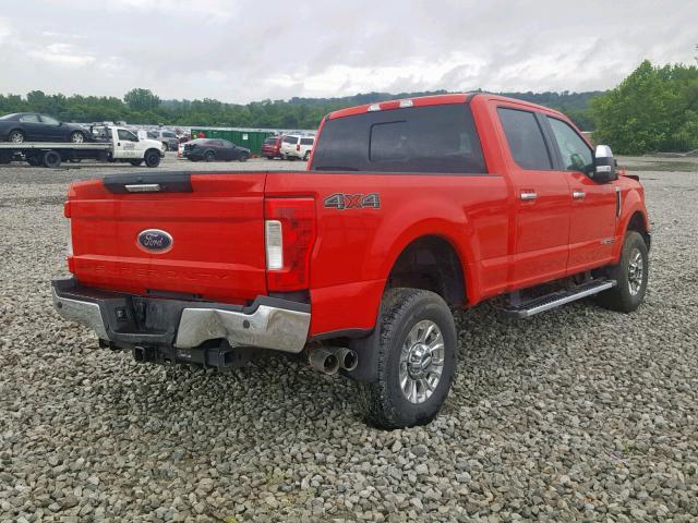 1FT7W2BT3HED05667 - 2017 FORD F250 SUPER RED photo 4